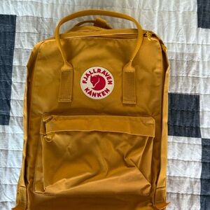 Fjallraven Backpack in Mustard Yellow